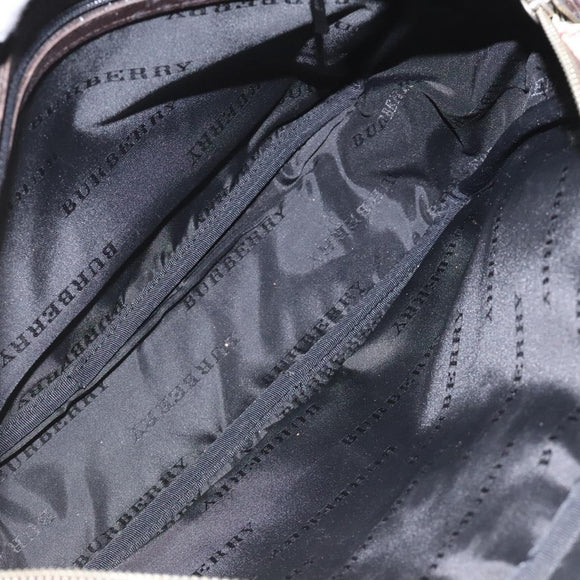 BURBERRY Nova Check Shoulder Bag Canvas Beige Auth 110227