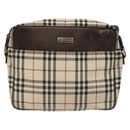 BURBERRY Nova Check Shoulder Bag Canvas Beige Auth 110227-13