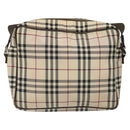 BURBERRY Nova Check Shoulder Bag Canvas Beige Auth 110227-2