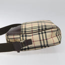 BURBERRY Nova Check Shoulder Bag Canvas Beige Auth 110227-4