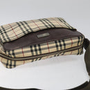 BURBERRY Nova Check Shoulder Bag Canvas Beige Auth 110227-6