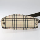 BURBERRY Nova Check Shoulder Bag Canvas Beige Auth 110227-5