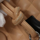 CHANEL Matelasse Cambon Line Shoulder Bag Leather Beige Silver CC Auth 110229A-8