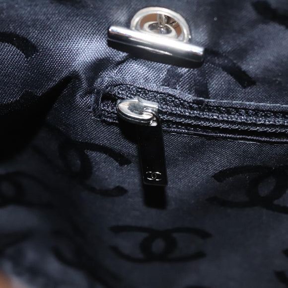 CHANEL Matelasse Cambon Line Shoulder Bag Leather Beige Silver CC Auth 110229A