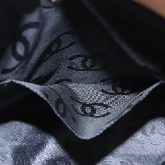 CHANEL Matelasse Cambon Line Shoulder Bag Leather Beige Silver CC Auth 110229A