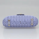 Salvatore Ferragamo Gancini Handtas Wicker Paars Goud Auth 110237AM-6