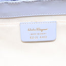 Salvatore Ferragamo Gancini Handtas Wicker Paars Goud Auth 110237AM-11