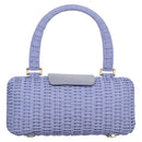 Salvatore Ferragamo Gancini Handtas Wicker Paars Goud Auth 110237AM-2