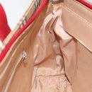BURBERRY Nova Check Hand Bag Canvas Beige Auth 110238-18