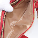 BURBERRY Nova Check Hand Bag Canvas Beige Auth 110238-21