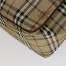 BURBERRY Nova Check Shoulder Bag PVC Beige Auth 110240-16
