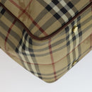 BURBERRY Nova Check Shoulder Bag PVC Beige Auth 110240-17