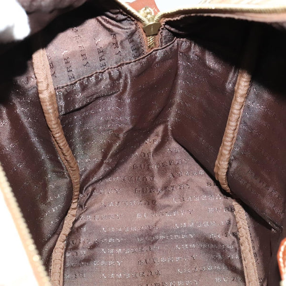 BURBERRY Nova Check Shoulder Bag PVC Beige Auth 110240