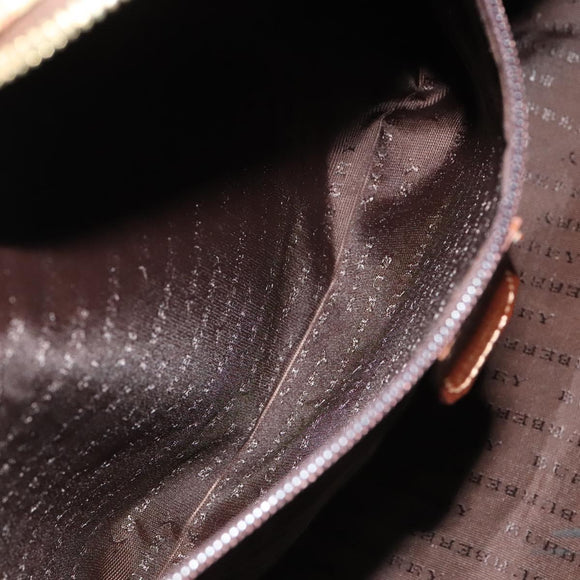 BURBERRY Nova Check Shoulder Bag PVC Beige Auth 110240