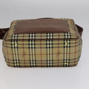 BURBERRY Nova Check Shoulder Bag PVC Beige Auth 110240-5