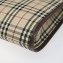 BURBERRY Nova Check Shoulder Bag Canvas Beige Auth 110242-9