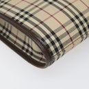 BURBERRY Nova Check Shoulder Bag Canvas Beige Auth 110242-14