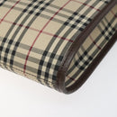 BURBERRY Nova Check Shoulder Bag Canvas Beige Auth 110242-15