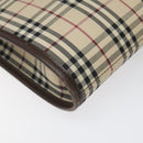 BURBERRY Nova Check Shoulder Bag Canvas Beige Auth 110242-16