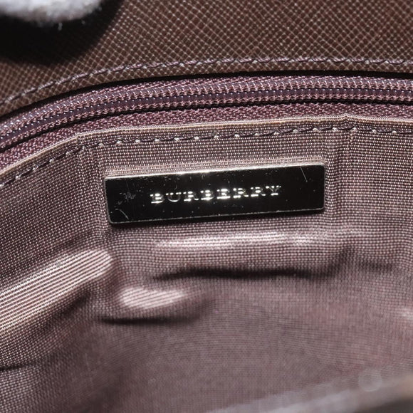 BURBERRY Nova Check Shoulder Bag Canvas Beige Auth 110242