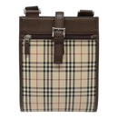 BURBERRY Nova Check Shoulder Bag Canvas Beige Auth 110242-13