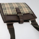 BURBERRY Nova Check Shoulder Bag Canvas Beige Auth 110242-6