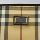 BURBERRY Nova Check Hand Bag PVC Beige Auth 110244-17
