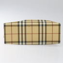 BURBERRY Nova Check Hand Bag PVC Beige Auth 110244-5
