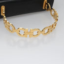 Salvatore Ferragamo Gancini Hand Bag Leather Black Auth 110245-7