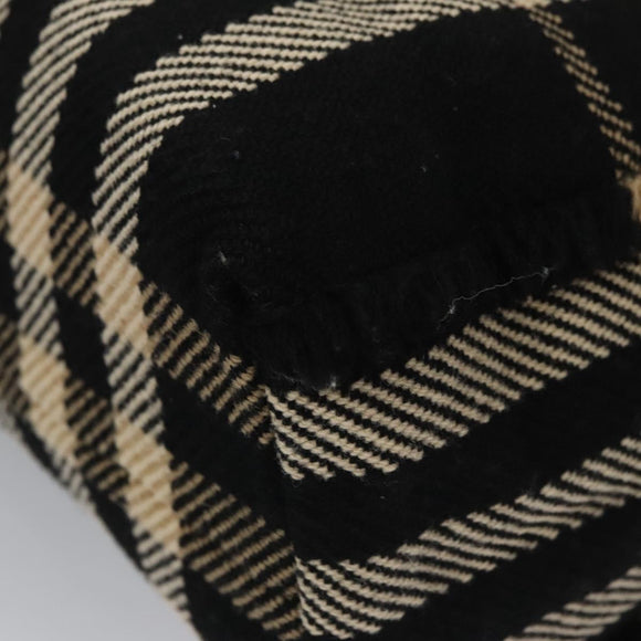 BURBERRY Nova Check Hand Bag Canvas Black Auth 110246