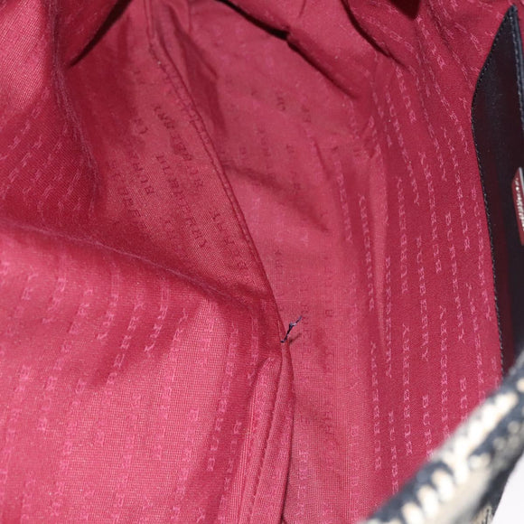 BURBERRY Nova Check Hand Bag Canvas Black Auth 110246