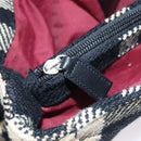 BURBERRY Nova Check Hand Bag Canvas Black Auth 110246-24
