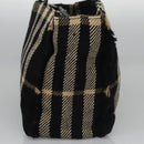 BURBERRY Nova Check Hand Bag Canvas Black Auth 110246-3