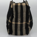 BURBERRY Nova Check Hand Bag Canvas Black Auth 110246-4