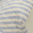 CHANEL Matelasse Chain Shoulder Bag Canvas White Light Blue CC Auth 110253-15