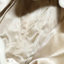 CHANEL Matelasse Chain Shoulder Bag Canvas White Light Blue CC Auth 110253-11