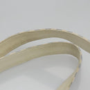 CHANEL Matelasse Chain Shoulder Bag Canvas White Light Blue CC Auth 110253-8