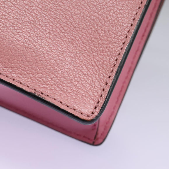 Miu Miu Shoulder Bag Leather Pink Auth 110296V