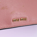 Miu Miu Shoulder Bag Leather Pink Auth 110296V-18
