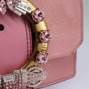 Miu Miu Shoulder Bag Leather Pink Auth 110296V-20
