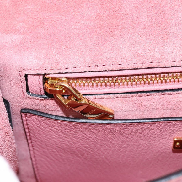 Miu Miu Shoulder Bag Leather Pink Auth 110296V