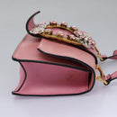 Miu Miu Shoulder Bag Leather Pink Auth 110296V-4