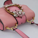 Miu Miu Shoulder Bag Leather Pink Auth 110296V-6