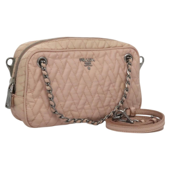 PRADA Hand Bag Nylon 2way Pink Auth 110297