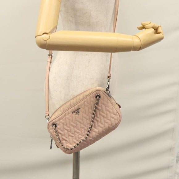 PRADA Hand Bag Nylon 2way Pink Auth 110297