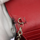 Salvatore Ferragamo Gancini Chain Shoulder Wallet Leather Black Auth 110302-9