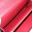 Salvatore Ferragamo Gancini Chain Shoulder Wallet Leather Black Auth 110302-21