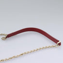 Salvatore Ferragamo Gancini Chain Shoulder Wallet Leather Black Auth 110302-8