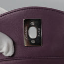CHANEL Matelasse Chain Shoulder Bag Lamb Skin Purple CC Auth 110303AV-16