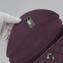 CHANEL Matelasse Chain Shoulder Bag Lamb Skin Purple CC Auth 110303AV-17